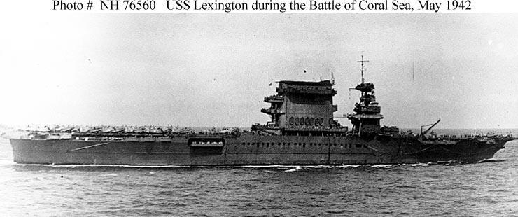 uss cv2 lex 020202

USS Lexington. Ez a hatalmas repülőgép hordozó eredetileg csatacirkálónak épült. Hossza meghaladta a 270 métert. Testvérhajójával az USS Saratógával képezték az Egyesült Államok haditengerészetének gerincét 1941-ig. A Korall-tengeri csatában (1942. május) semmisült meg, amikor japán zuhanóbombázók csaptak le rá. A szerény légvédelem kevés volt a japán repülőgépekkel szemben.