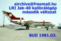LRI Jak-40 kalibráló 2. vált.1981.03