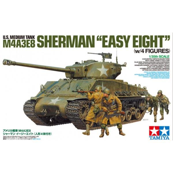 tamiya-25175-1-35-scale-us-medium-tank-m4a3e8-sherman-easy-eight-w-4-figures-limited-edition