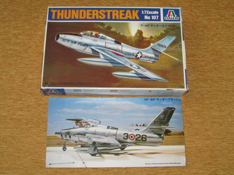 Italeri 1_72 F-84F Thunderstreak + RF-84F Thunderflash makett + Modeldecal RF-84F R.Nor.A.F. matrica