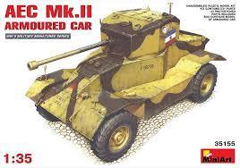miniart AEC armored car RB csővel 9000,- + posta