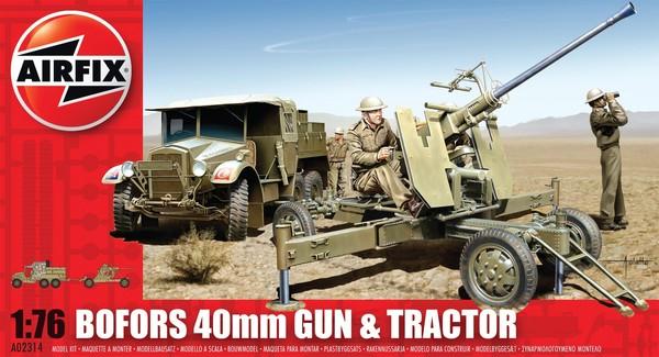 Bofors 40mm Gun & Tractor; 5 figurával