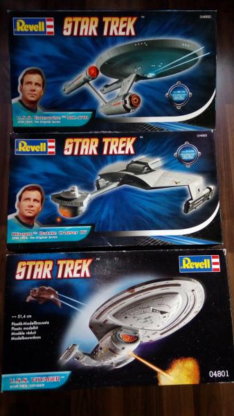 Star Tek 

Revell 1/600 méretű Star Trek csillaghajók. Megnézésre bontott,elkezdetlen,hiánytalan készletek. Csak egyben : 23,000,-Ft