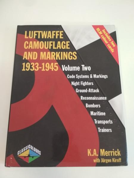K.A. Merrick & Jürgen Kiroff Luftwaffe Camouflage and Markings, 1933-1945 vol. 2 keménykötés Classic Colours 2 keménytáblás RLM színkártya 1