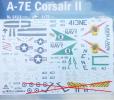Italeri 1411 A-7E Corsair II matrica maradék