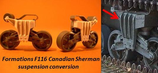 Formations F116 canadian Sherman suspension conversion   1800.-