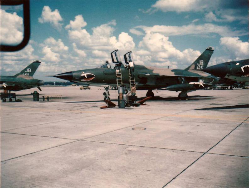 F-105F Wild Weasel (later converted to G models) from Korat Air Base (Thailand) during Vietnam war in 1972.
