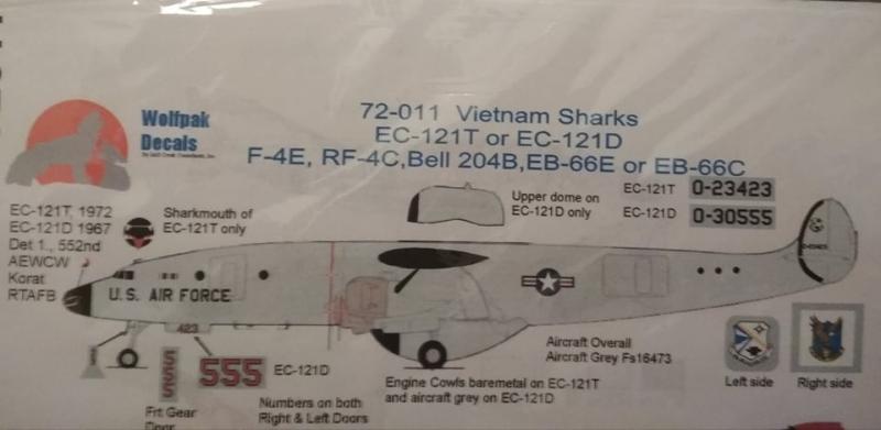 Wolfpack Decal Vietnam sharks ívből EC-121 cápaszájas  egy gépre való jelzések 1000 Ft