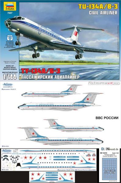 Zvezda 7007 Tu-134A - 8500 Ft