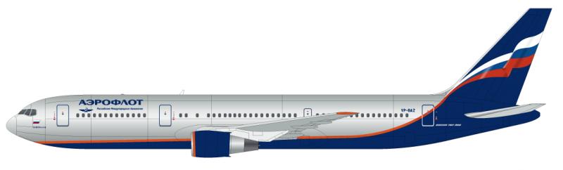 B767-300 Aeroflot nnc Side View