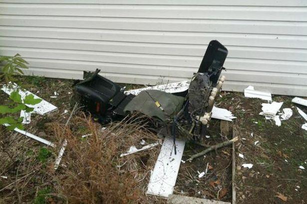 An+ejector+seat+is+seen+from+a+Navy+Jet+which+crashed+into+apartment+blocks+in+Virginia