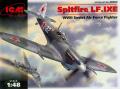 Spitfire LF.IXE; részletes motortér, kabinbelső