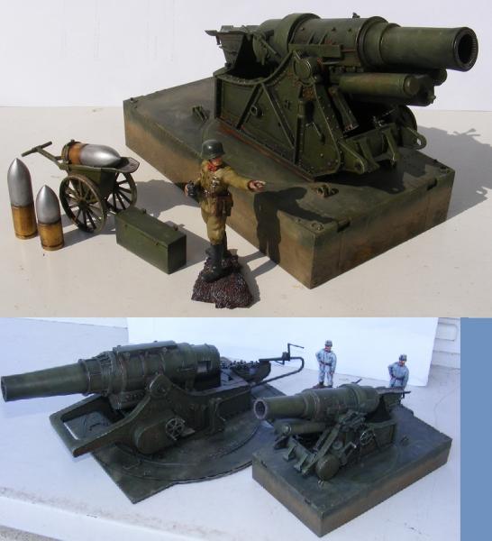 Skoda M16 30,5 cm-es mozsár, 1/35, osztrák-magyar/magyar színekben

A Takom makettje második, illetve első világháborús tüzérrel, az alsó képen a 42cm-es mellett.
